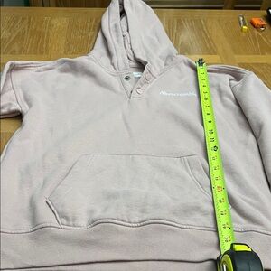 Abercrombie Kids Light Pink Button-Up Hoodie